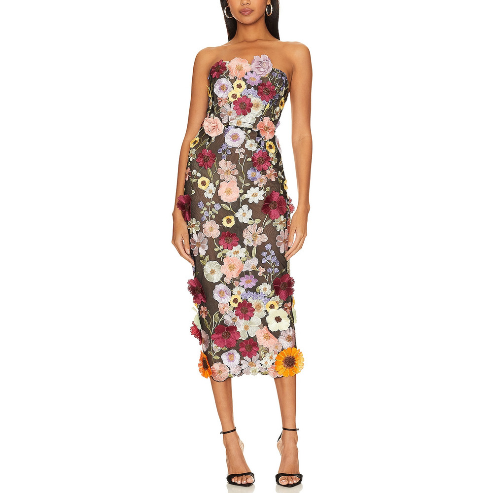 Bronx and Banco Floral Strapless Dress - Multicolor